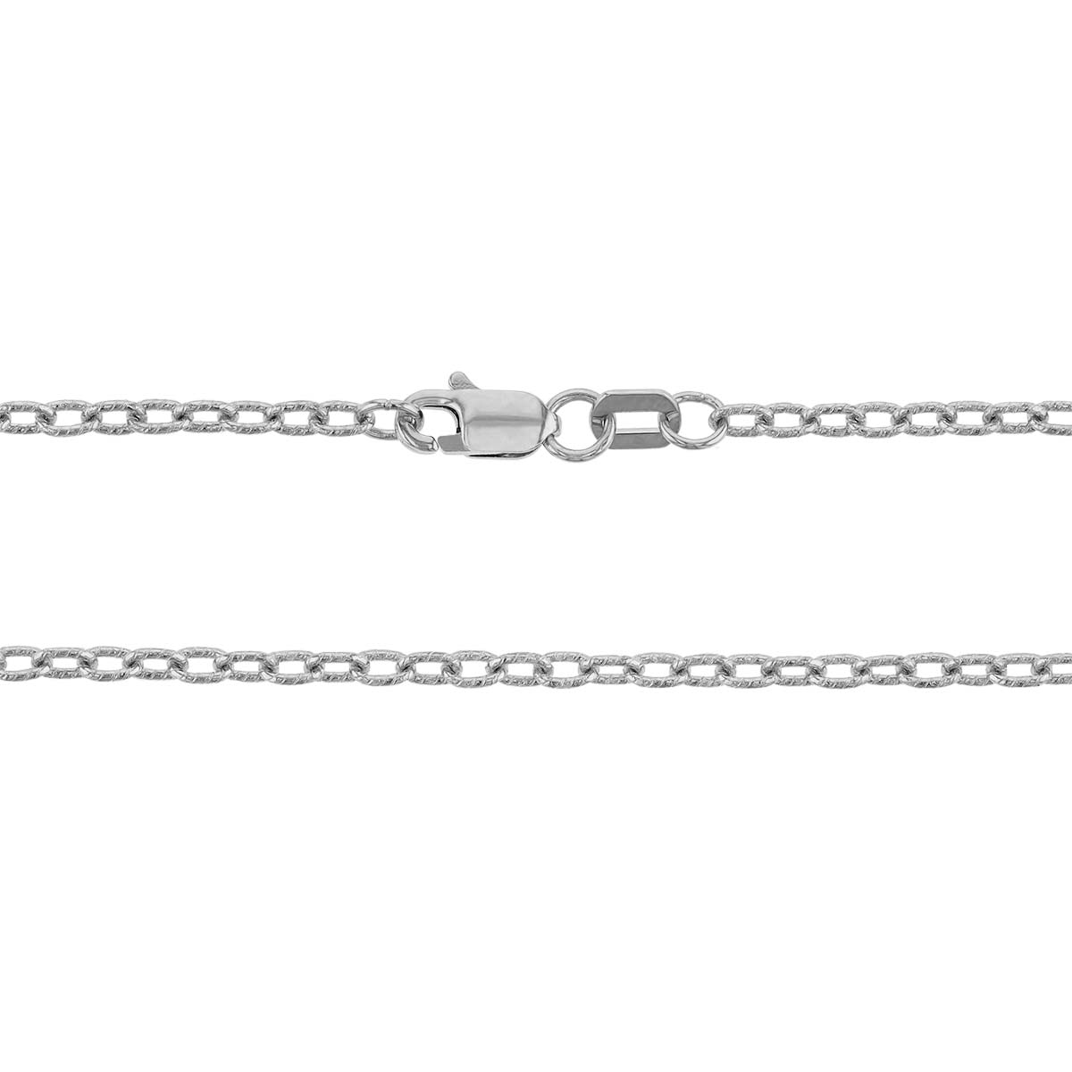 14K White Gold 1.82 mm Designer Rolo Chain, 18