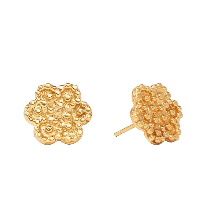 Julie Vos Colette Stud Earrings in Gold Tone