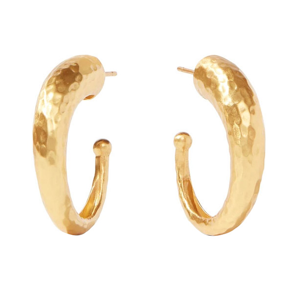 Julie Vos Hammered Hoop Earrings, Medium