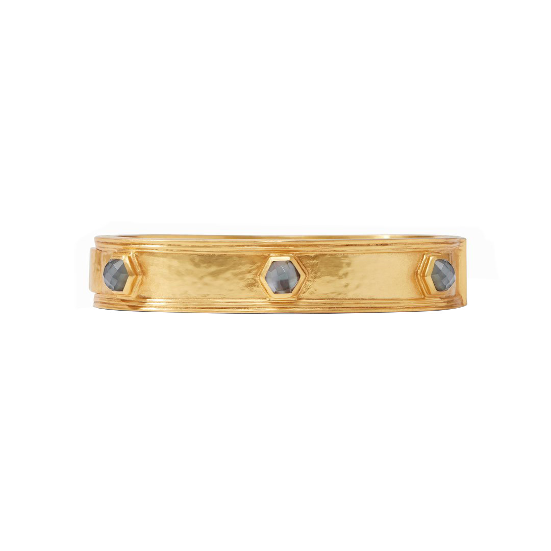 Julie Vos Palladio Hinge Bangle in Iridescent Charcoal Blue