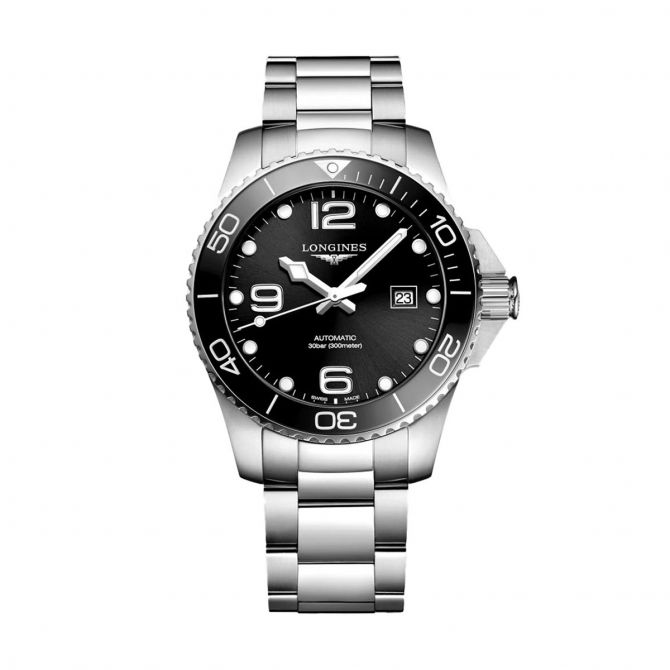 Longines HydroConquest 43mm Men's Watch, Sunray Black Dial