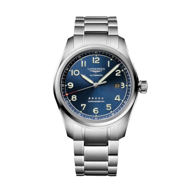 Longines Spirit Prestige Edition 42mm Watch, Satin Blue Dial