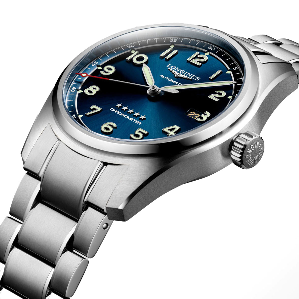 Longines Spirit Prestige Edition 42mm Watch, Satin Blue Dial