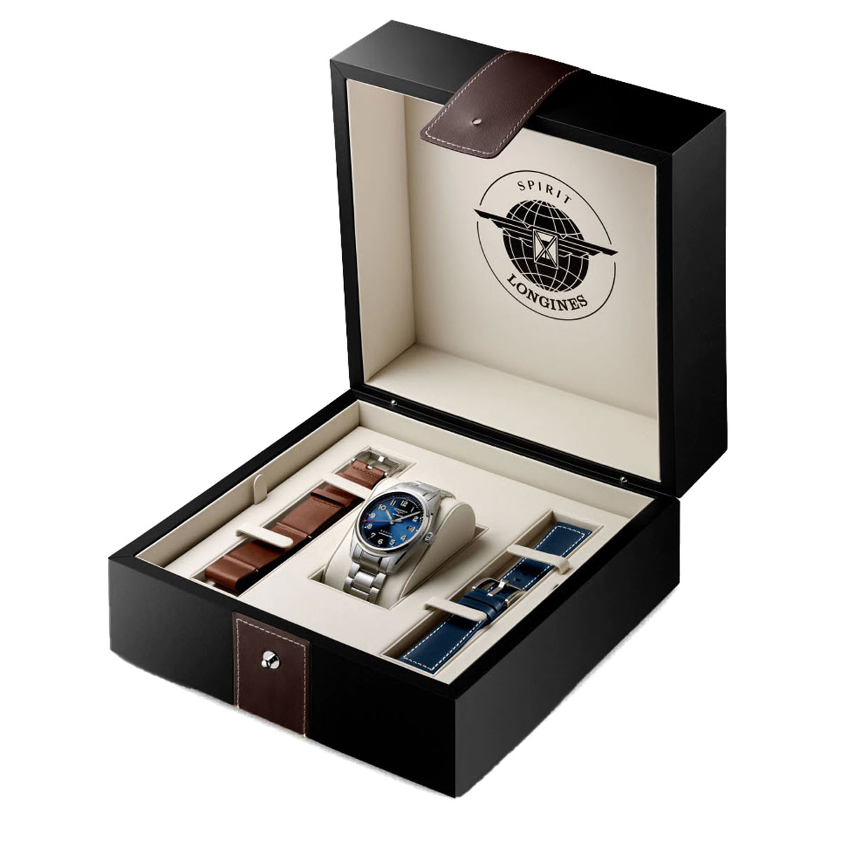 Longines Spirit Prestige Edition 42mm Watch, Satin Blue Dial
