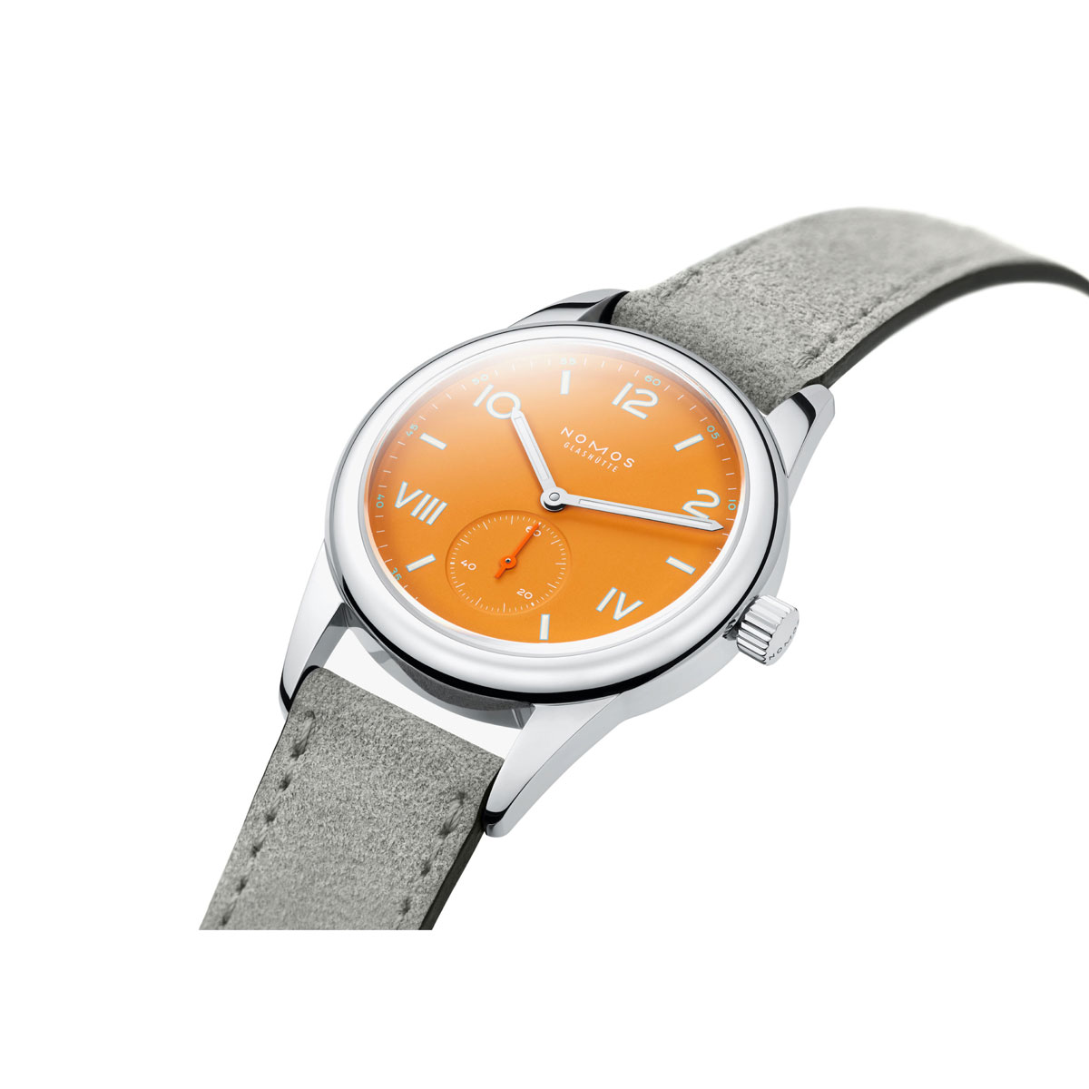 Nomos Club Campus 36mm Watch, Future Orange Dial