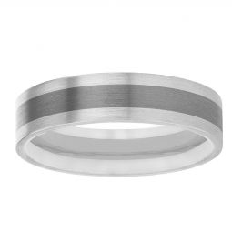 Details about   ArtCarved Tungsten Carbide with 18K White Gold Accent and Diamonds 6mm Wide 