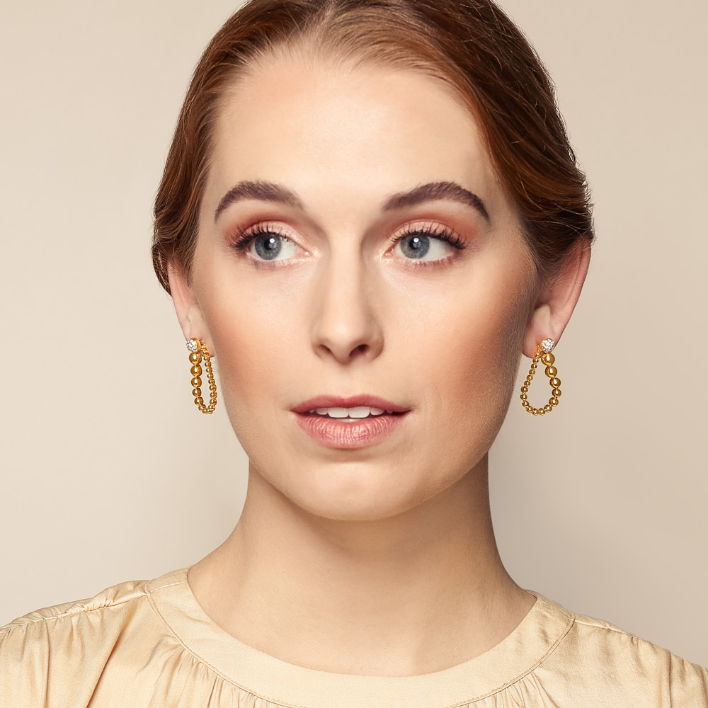 Roberto Coin Yellow Gold & Diamond Convertible Drop Earrings