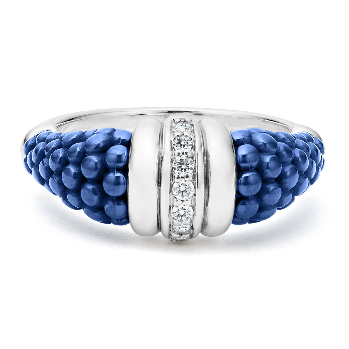 LAGOS Blue Caviar Diamond & Ceramic Ring
