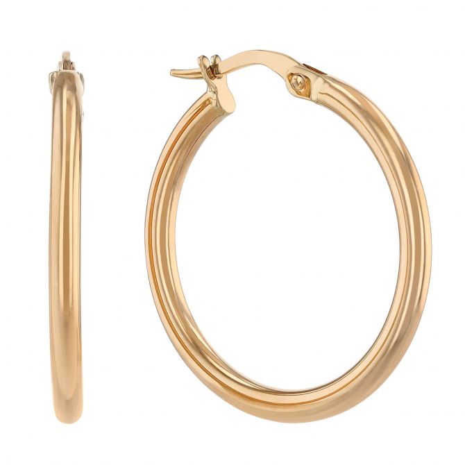 Roberto Coin Perfect Gold Hoops Rose Gold Hoop Earrings, 25mm
