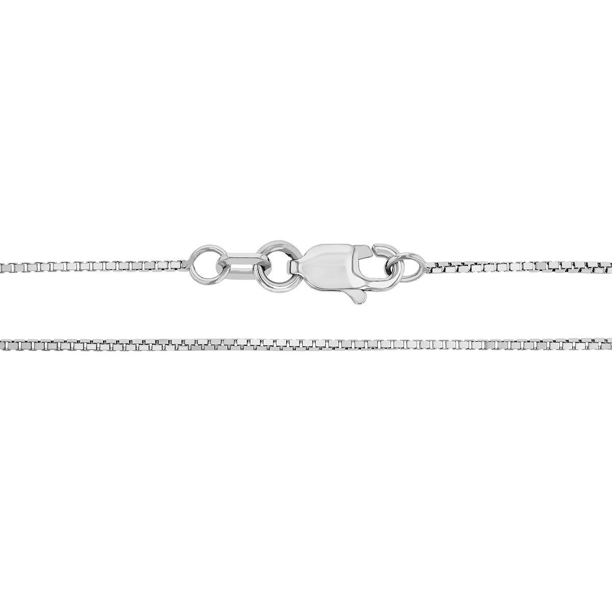 14K White Gold Box Chain, 18