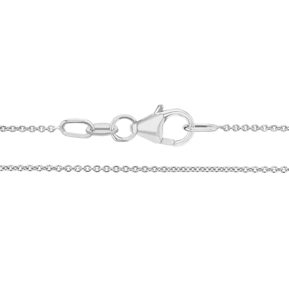 White Gold .9 mm Cable Chain, 18