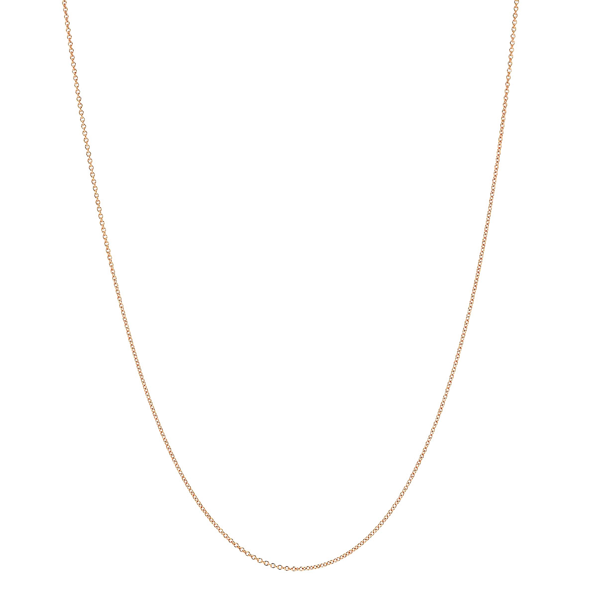 Rose Gold .9 mm Cable Chain, 18