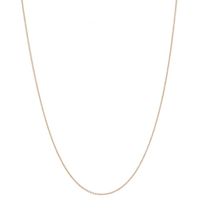 Rose Gold .9 mm Cable Chain, 18"