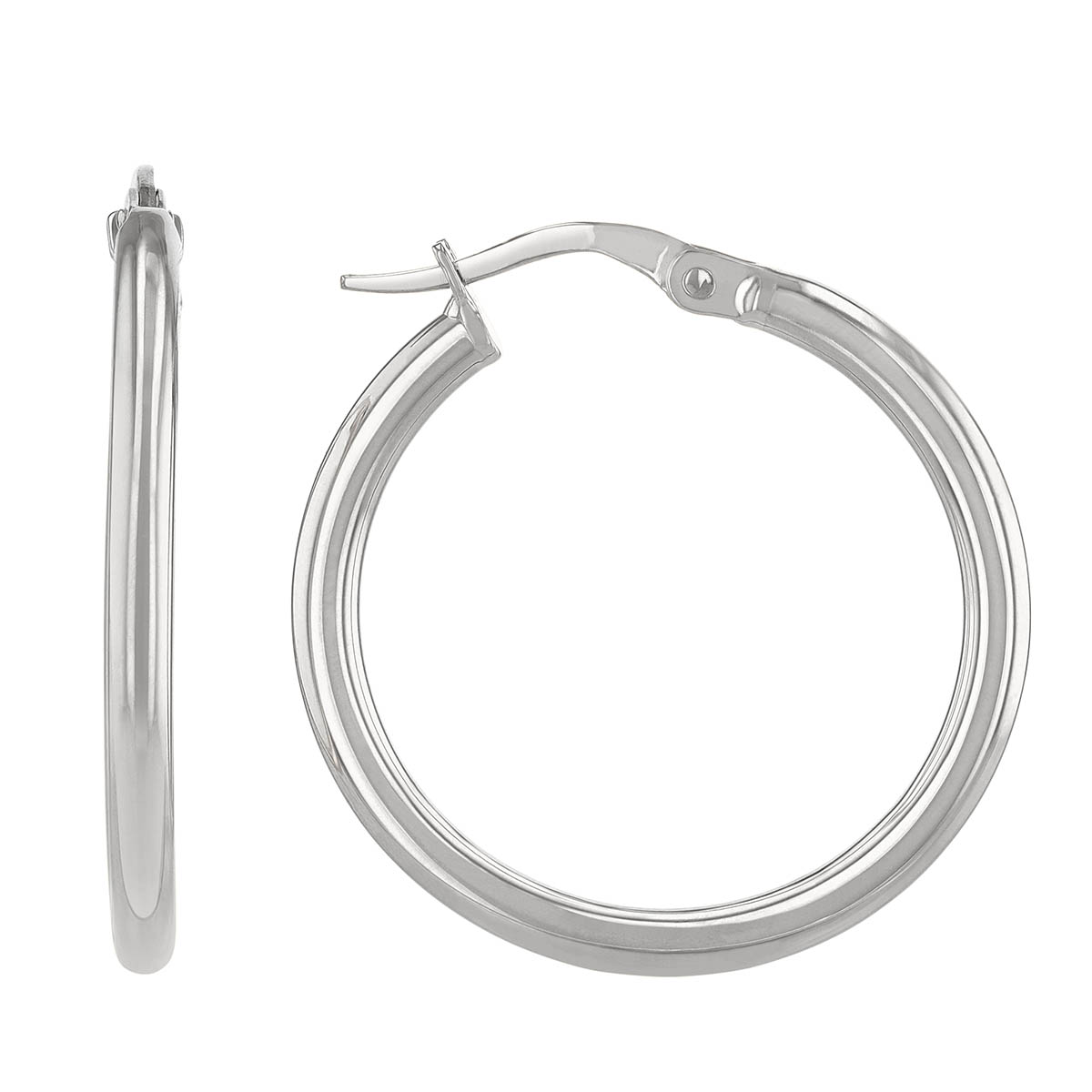 Roberto Coin Perfect Gold Hoops White Gold Hoop Earrings, 25mm