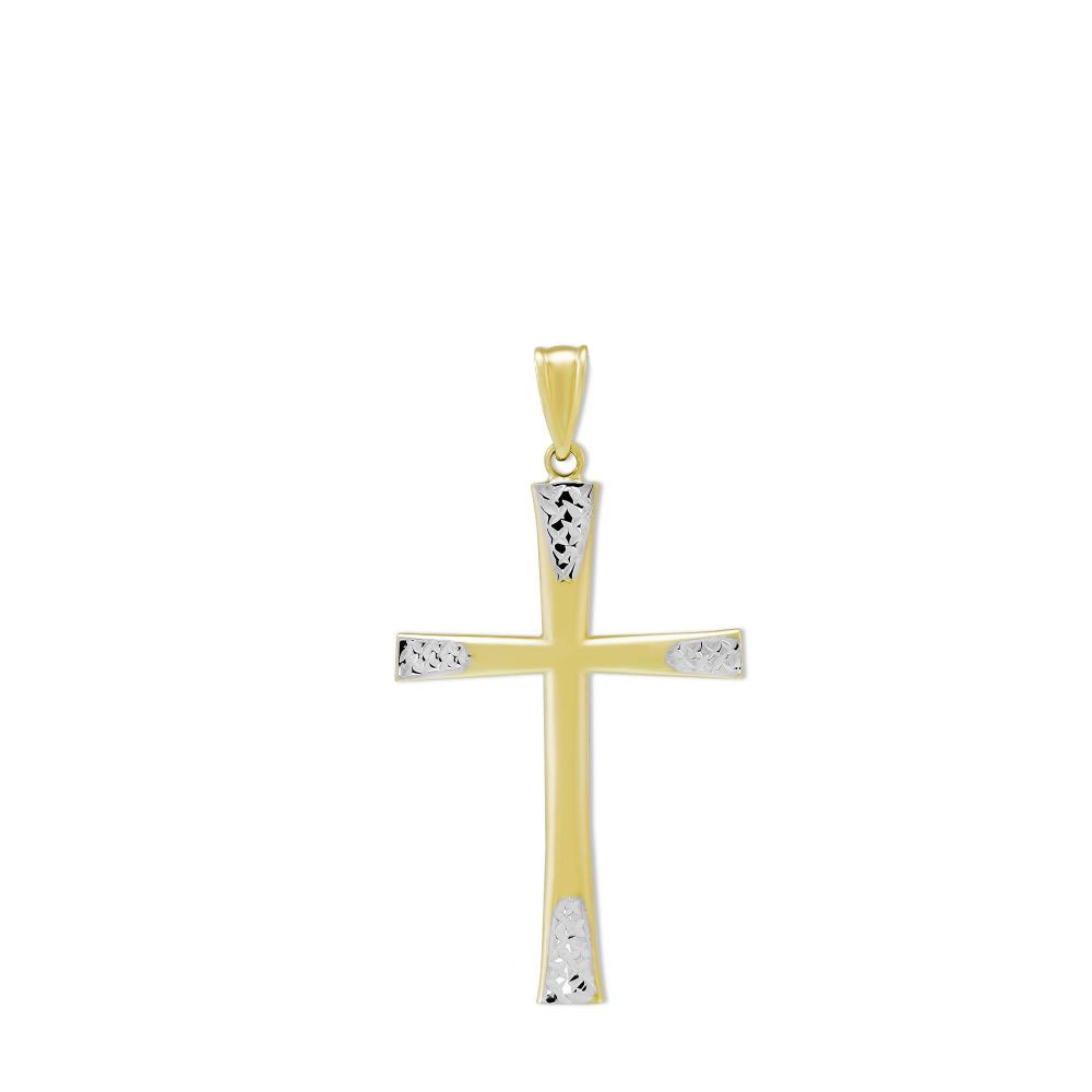 White gold cross shop charm