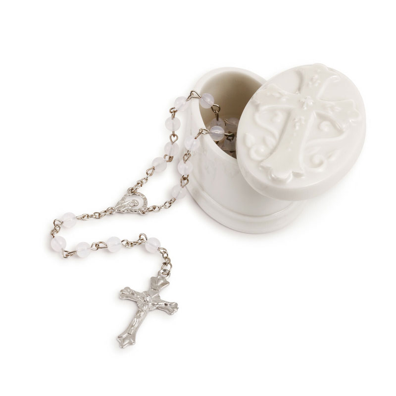 Demdaco Trinket Box and Rosary