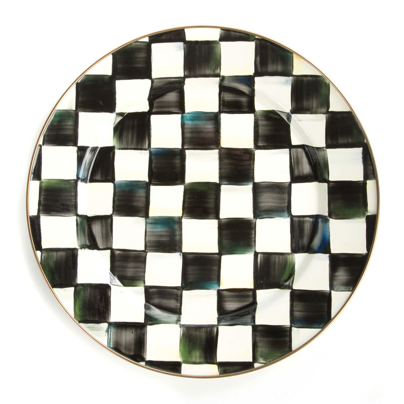 Mackenzie-Childs Courtly Check Enamel Charger