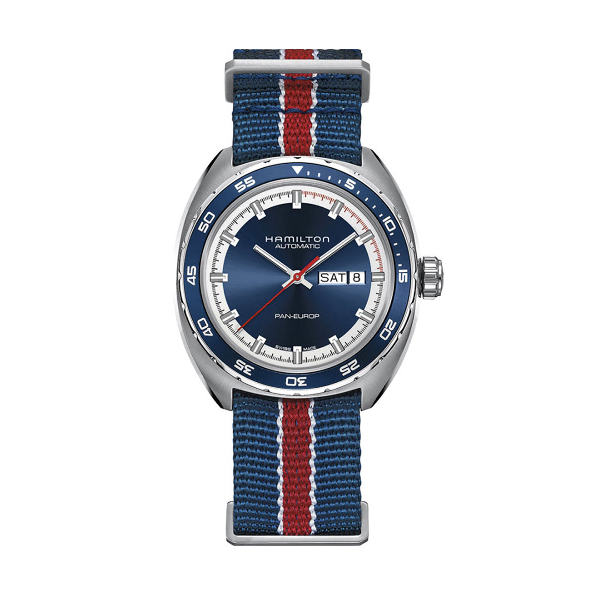 Hamilton American Classic Pan Europ Auto 42mm Men's Watch, Blue Dial