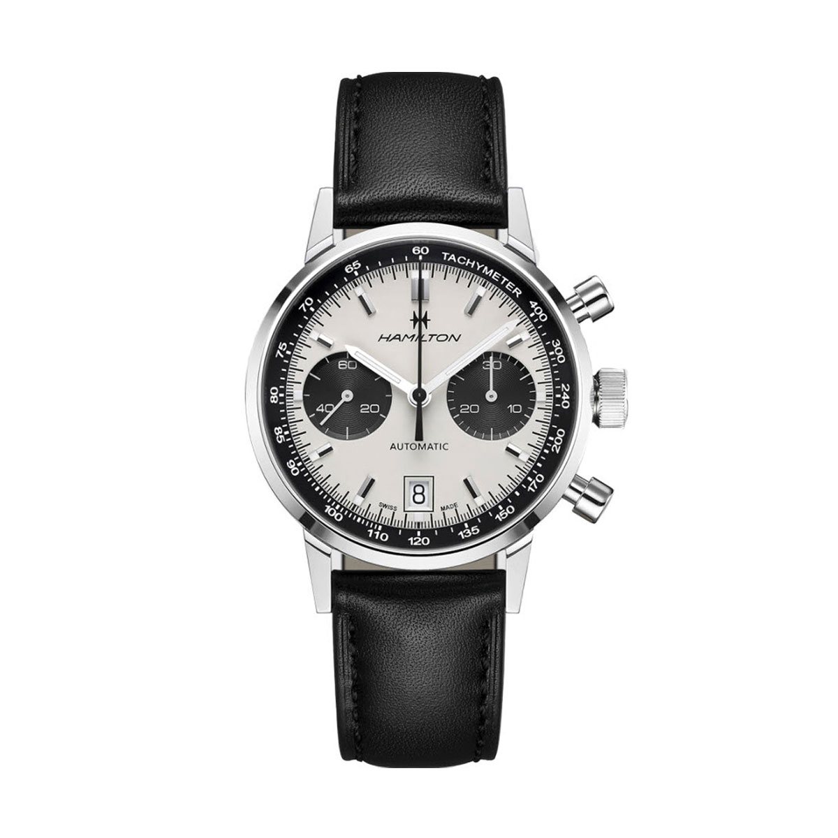 Hamilton American Classic Intra-Matic 68 42mm Men's Watch, Black and Cream Dial