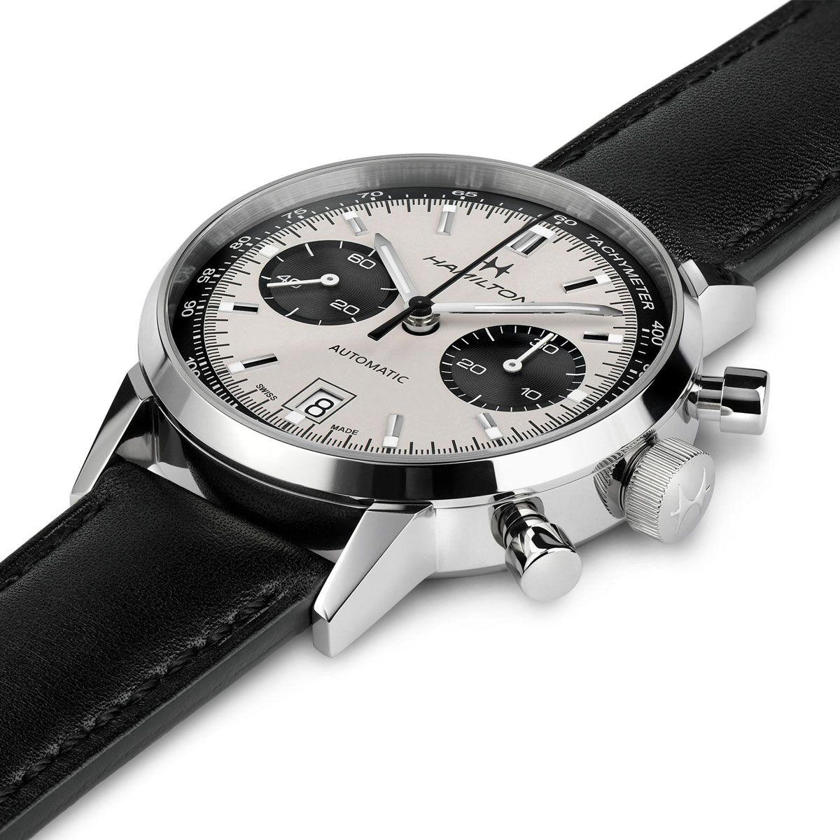 Hamilton American Classic Intra-Matic 68 42mm Men's Watch, Black and Cream Dial