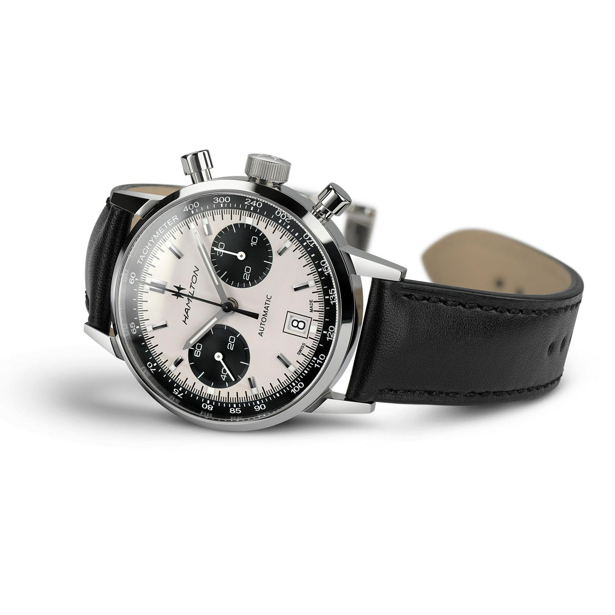 Hamilton American Classic Intra-Matic 68 42mm Men's Watch, Black and Cream Dial