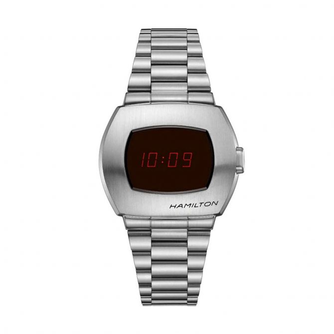 Hamilton American Classic PSR Digital Quartz 40mm Men's Watch, Stainless Steel Bracelet