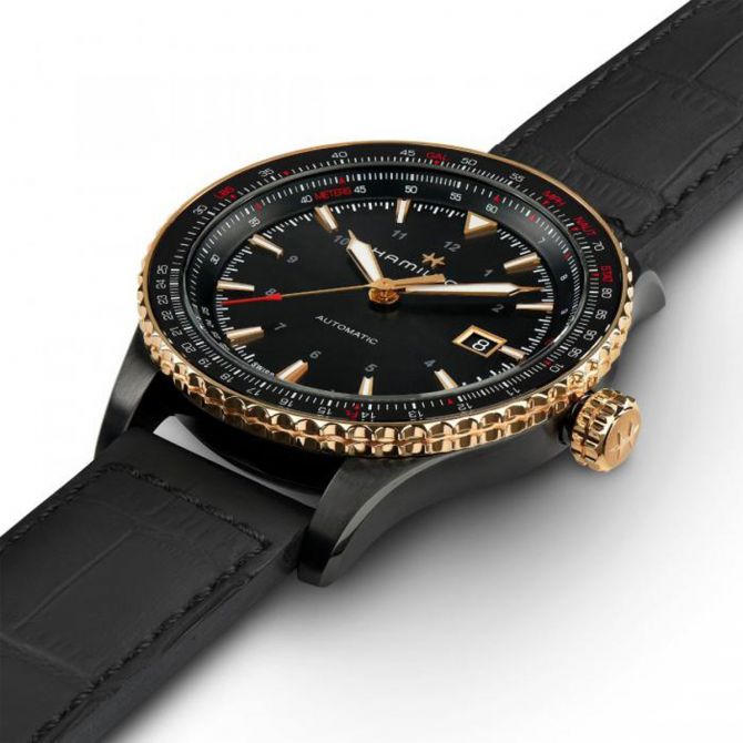 Hamilton khaki automatic 660ft ブラック/ゴールド HAMILTON - Khaki Aviation Converter Auto | H76635730