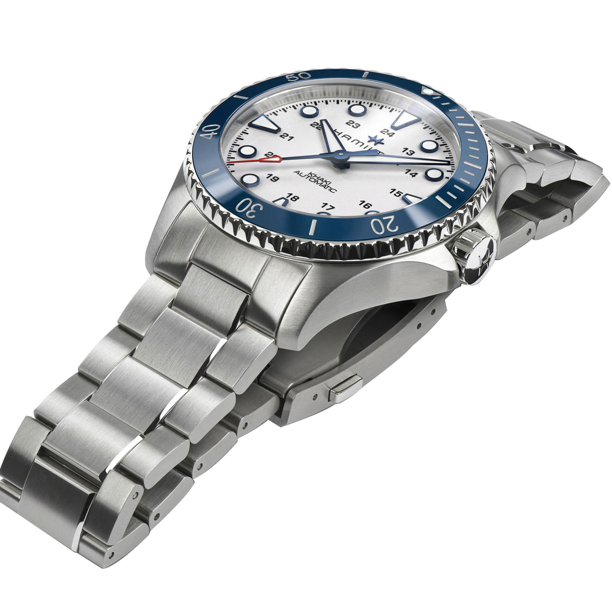 Hamilton Khaki Navy Scuba Automatic 43mm Men's Watch, Silver Dial