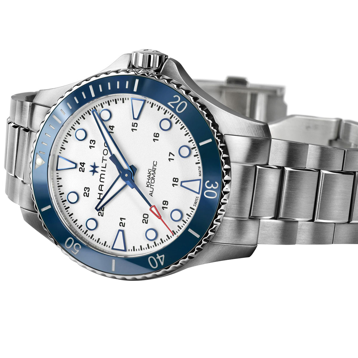 Hamilton Khaki Navy Scuba Automatic 43mm Men's Watch, Silver Dial