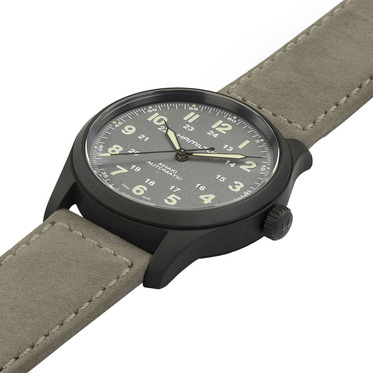 Hamilton Khaki Field Titanium Automatic 38mm Men's Watch, Grey Dial