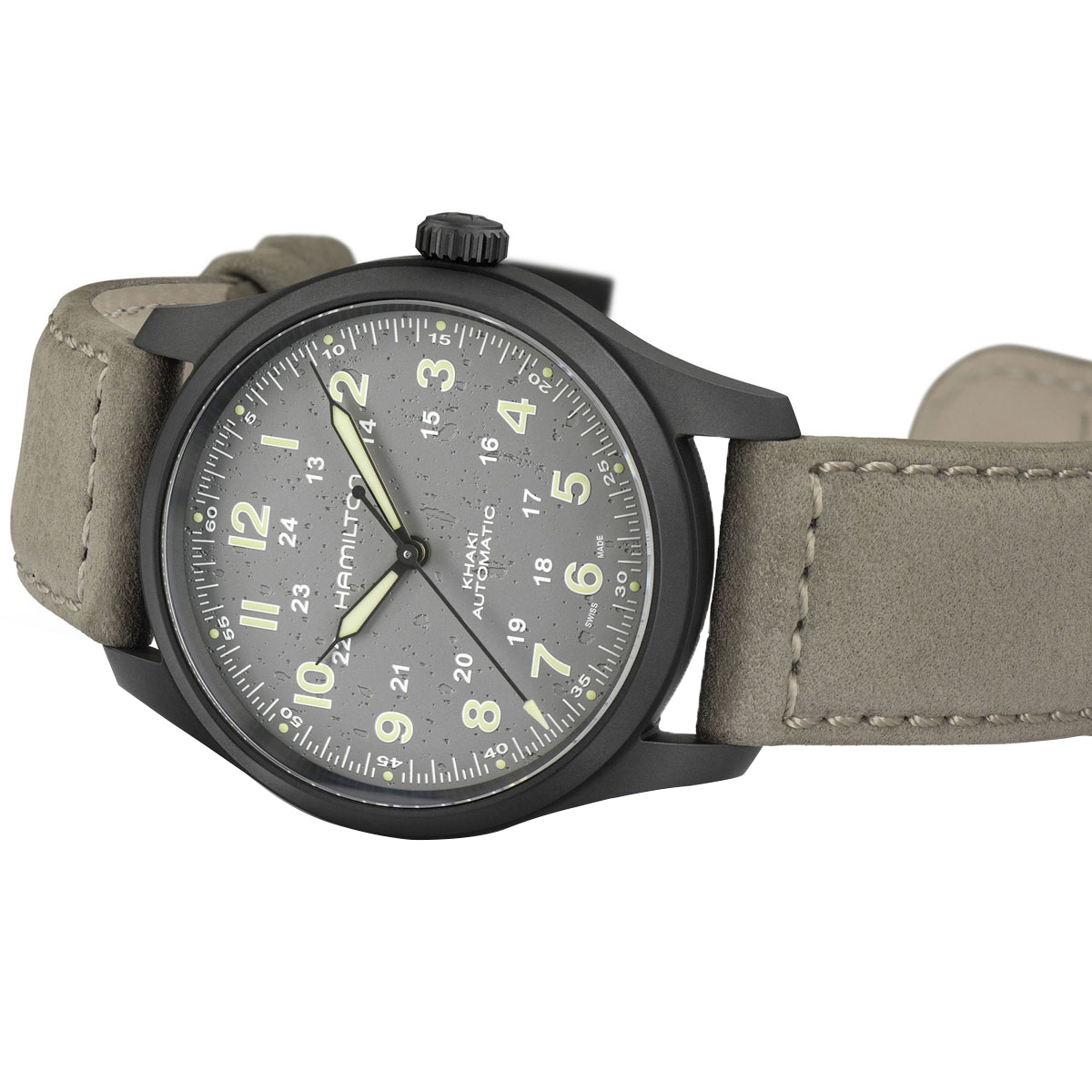 Hamilton Khaki Field Titanium Automatic 38mm Men's Watch, Grey Dial