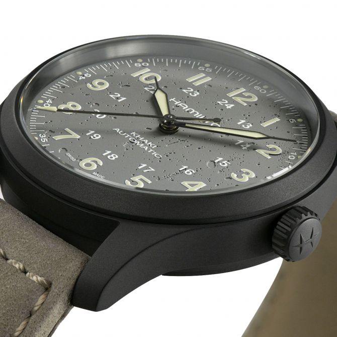 Hamilton Khaki Field Titanium Automatic 38mm Men's Watch, Grey