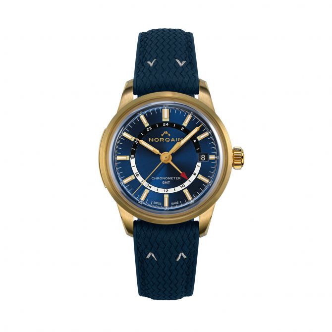 Norqain Freedom 60 GMT 40mm Watch, Limited Edition Midnight Blue Dial