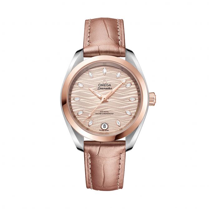 Omega Seamaster Aqua Terra 150m Master Chronometer 34mm Watch, Nude Wave Dial
