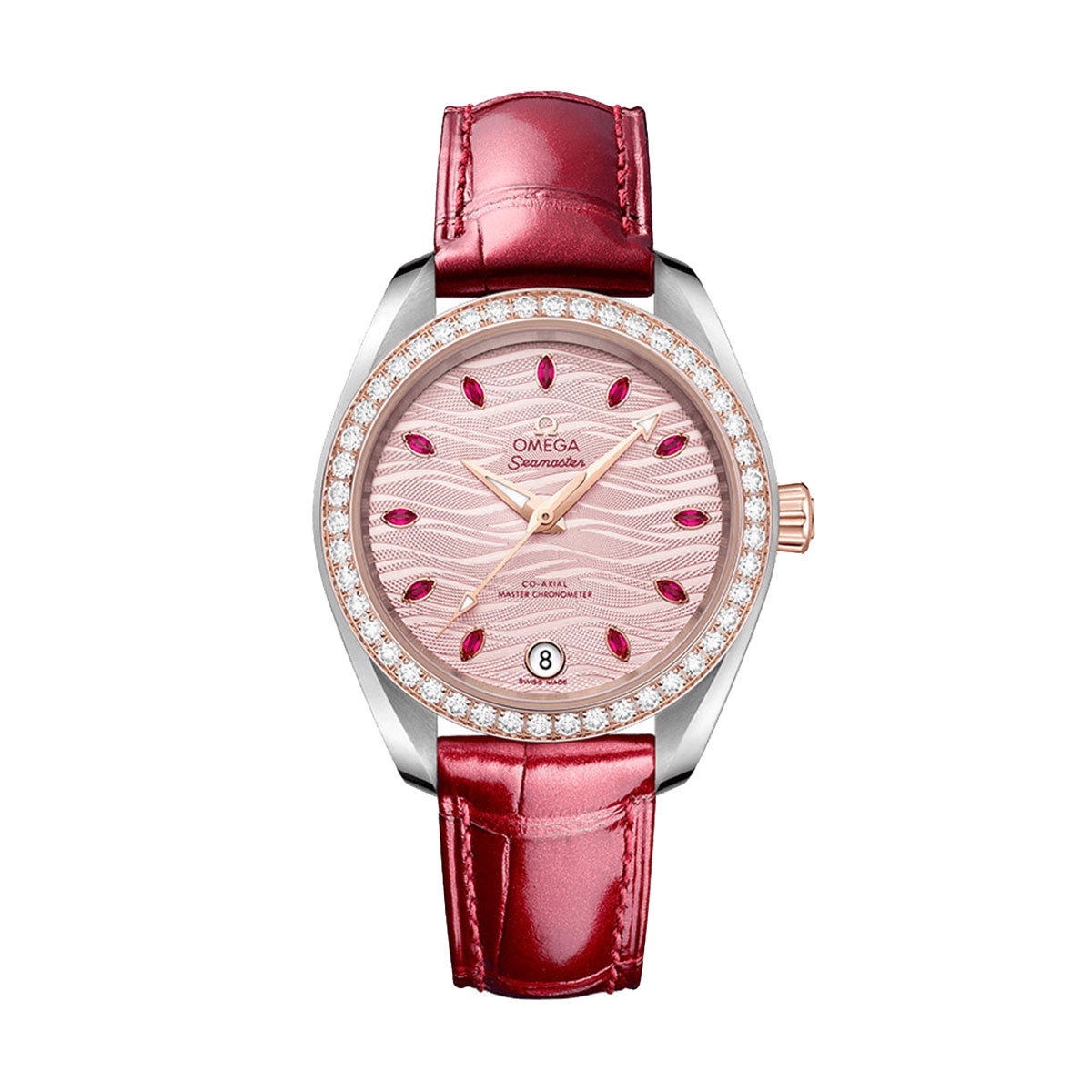 Omega Seamaster Aqua Terra 150m Master Chronometer 34mm Women's Watch, Pale Pink Wave Dial