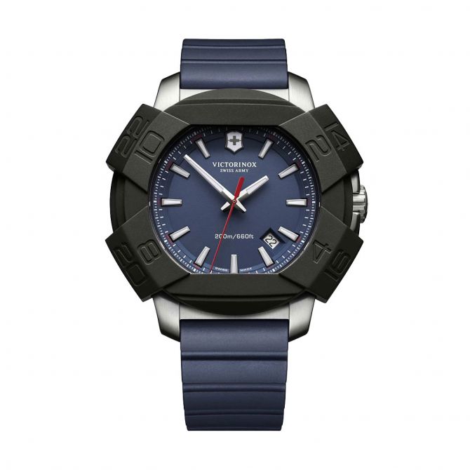 Victorinox Swiss Army I.N.OX. 43mm Watch, Matte Blue Dial