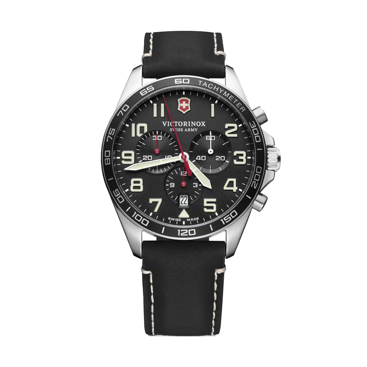 Victorinox Swiss Army FieldForce Chronograph 42mm Watch, Black Dial