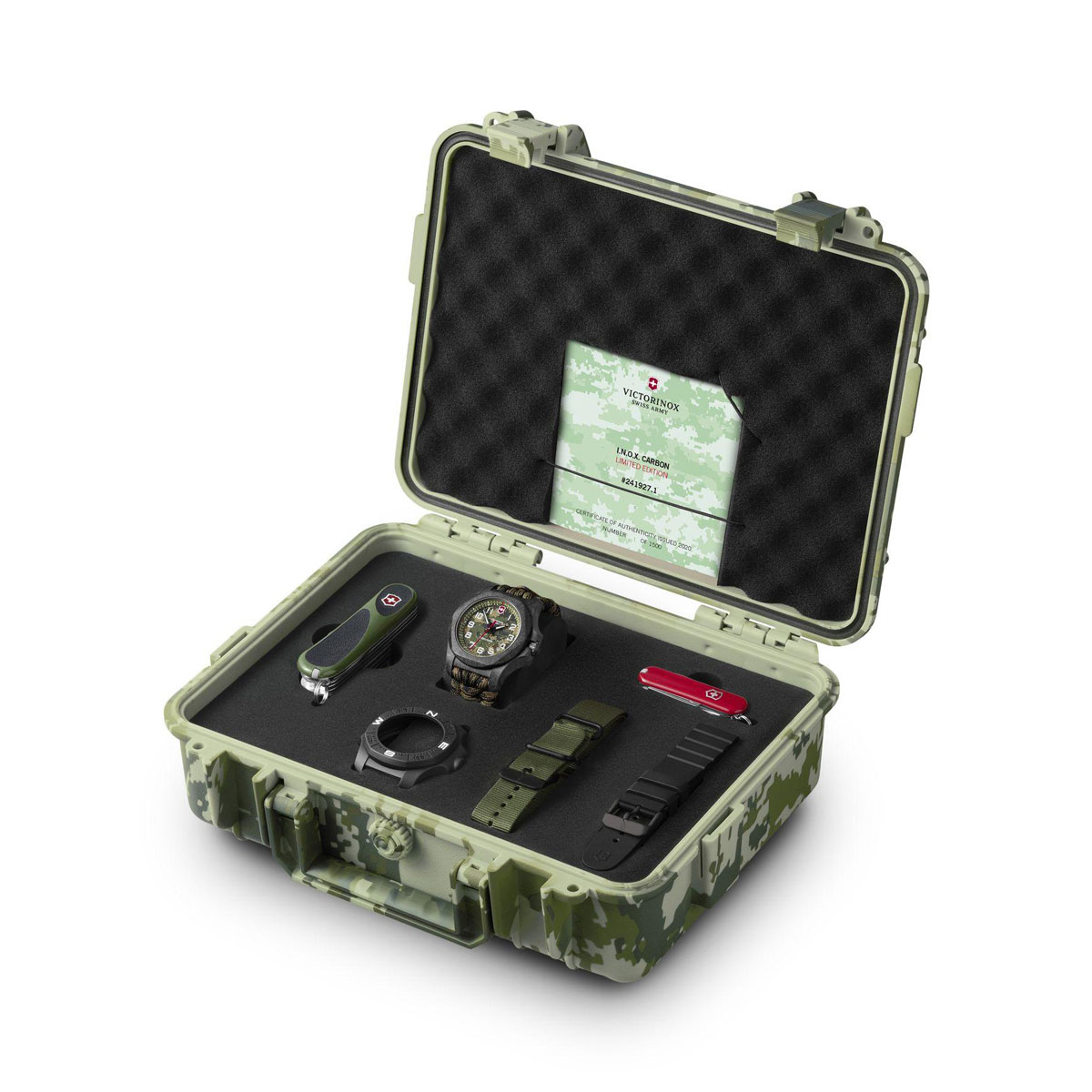 Victorinox Swiss Army I.N.O.X. Carbon Limited Edition 43mm Watch, Camo Dial