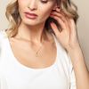 Diamond Paw Print Pendant Necklace in Yellow Gold
