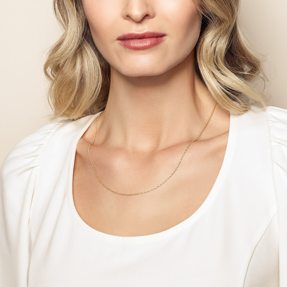 Yellow Gold 1.15 mm Sparkle Chain, 22