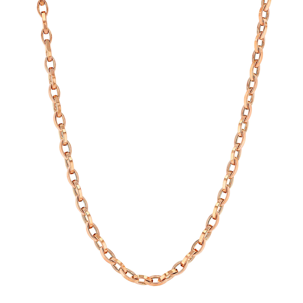 Roberto Coin Rose Gold Large Link Chain Necklace, 17