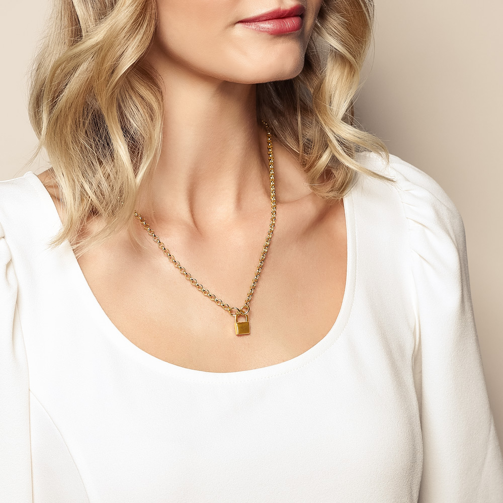 Yellow Gold Lock Shaped Clasp