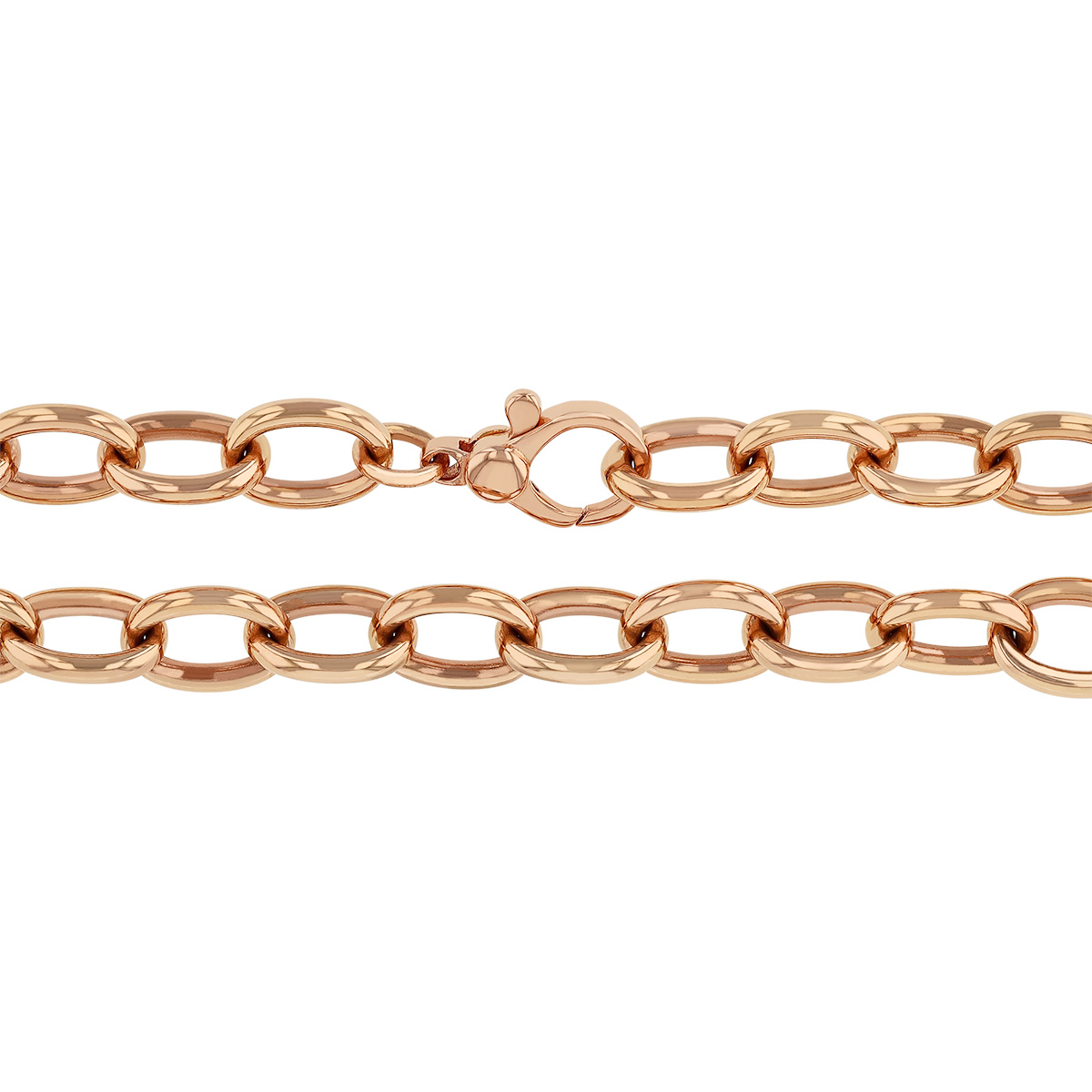 Roberto Coin Rose Gold Large Link Chain Necklace, 18