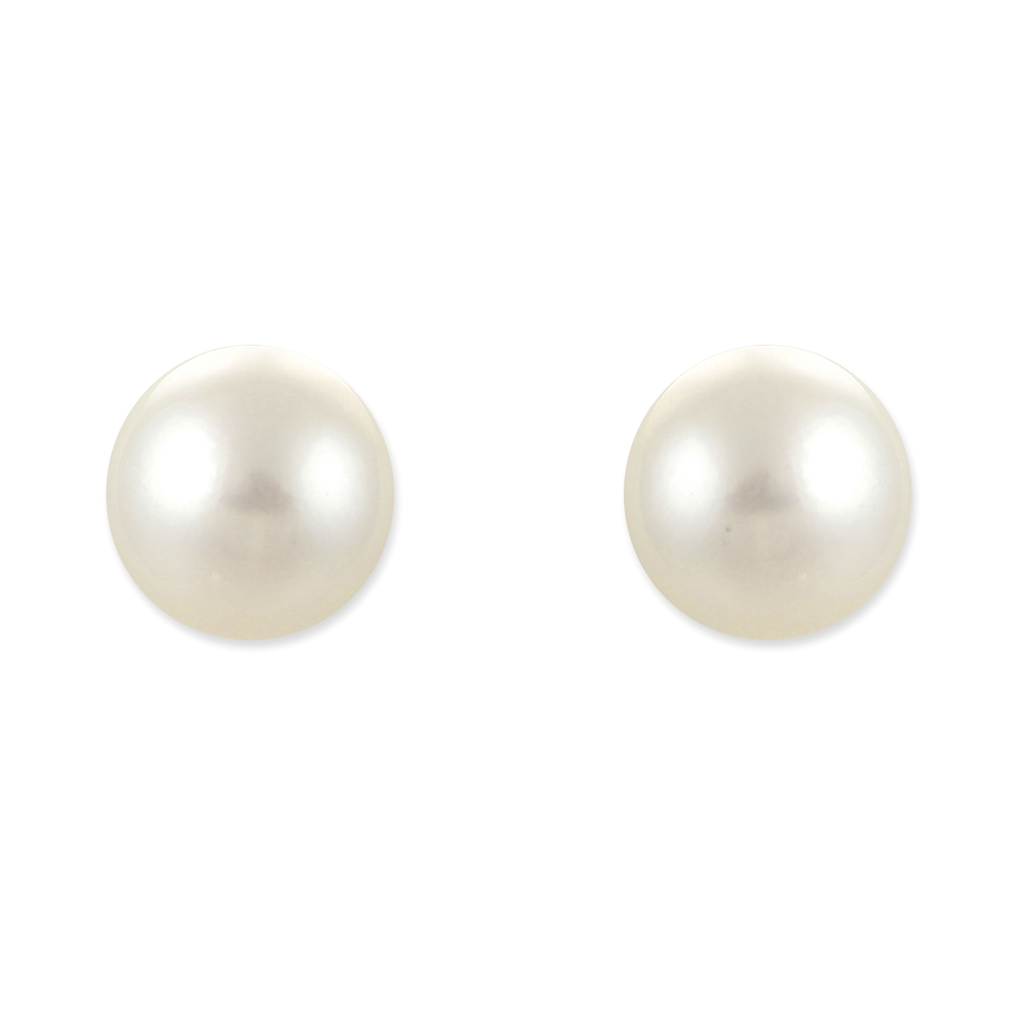 TARA Pearls Akoya Cultured Pearl 9x9.5 mm Stud Earrings in Yellow Gold