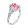 J.B. Star Padparadscha Sapphire & Diamond Ring in Platinum