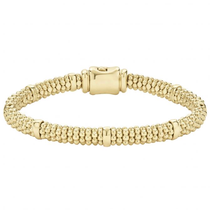 LAGOS 18K Yellow Gold Caviar Gold Beaded Bracelet, 7"