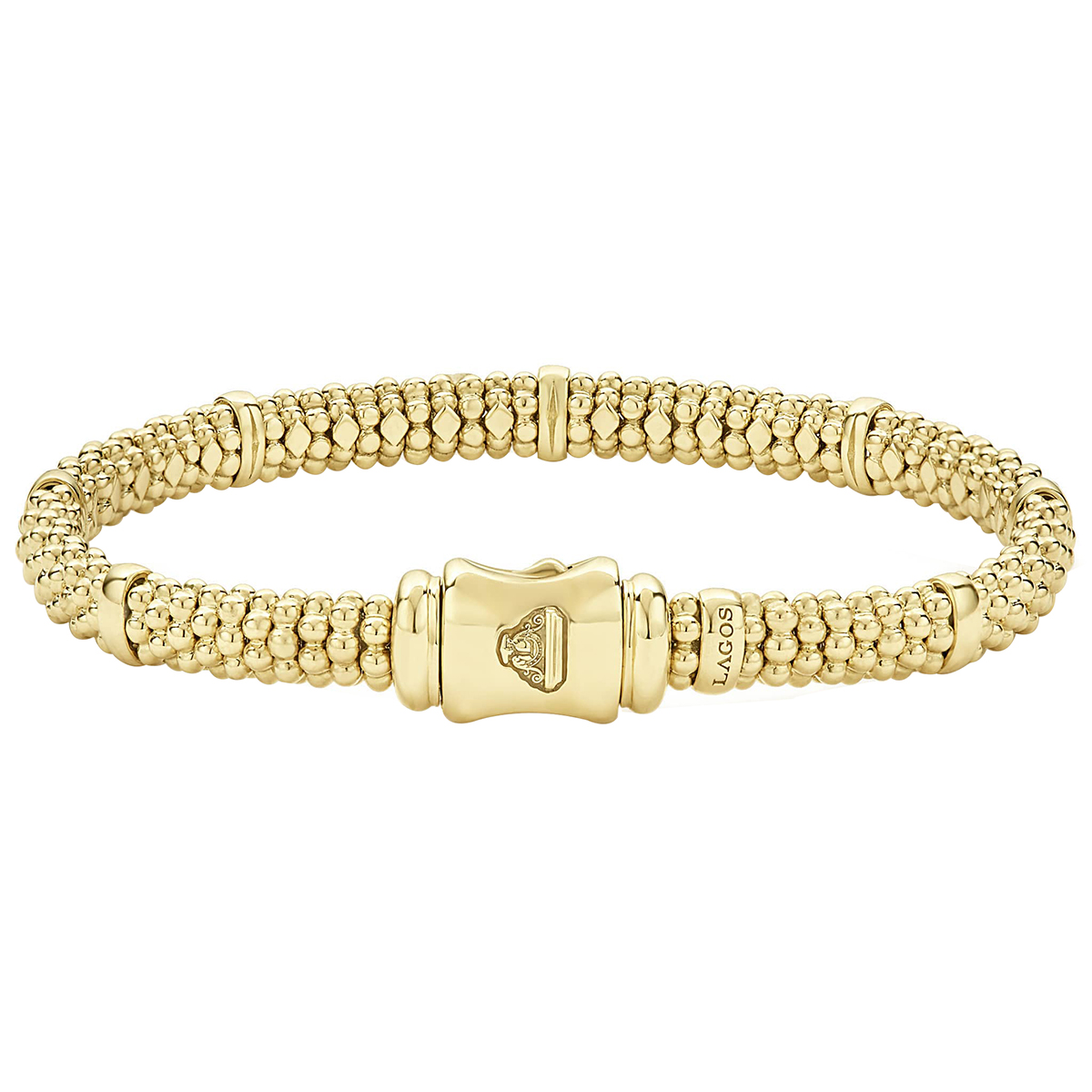 LAGOS 18K Yellow Gold Caviar Gold Beaded Bracelet, 7
