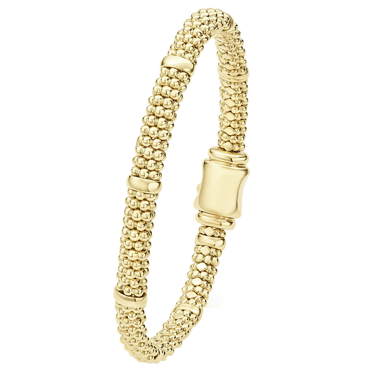 LAGOS 18K Yellow Gold Caviar Gold Beaded Bracelet, 7
