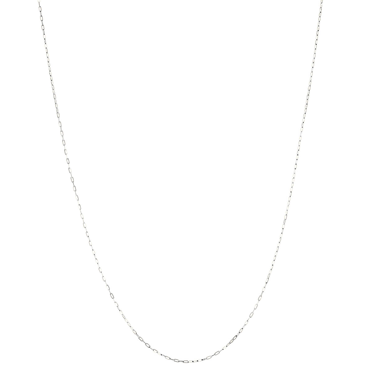 White Gold .9 mm Oval Link Chain, 16