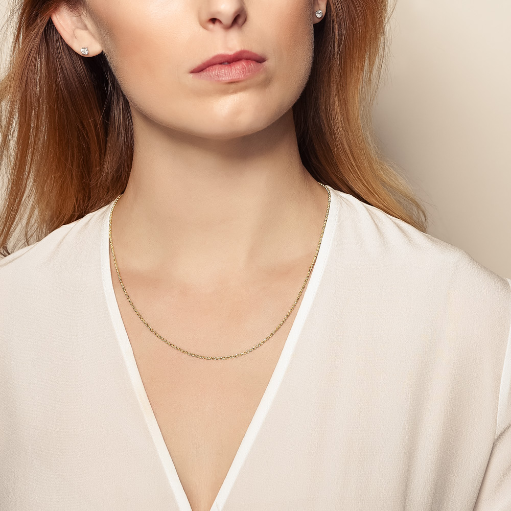 Yellow Gold 1.8 mm Rope Chain, 20